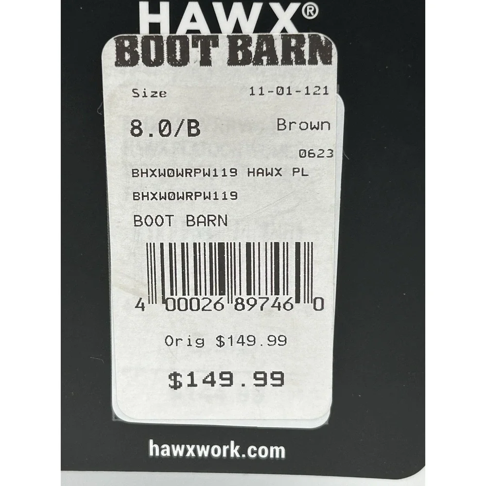Hawx‎ Women's BHXW0WRPW119 Crew Chief Safety Waterproof Work Boots Sz 8B